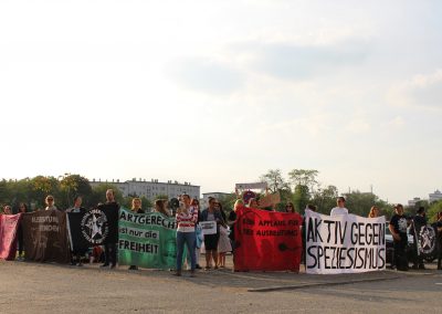 Protest gegen Zirkus Krone Frankfurt