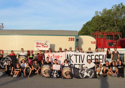 Demo gegen Zirkus Krone FFM