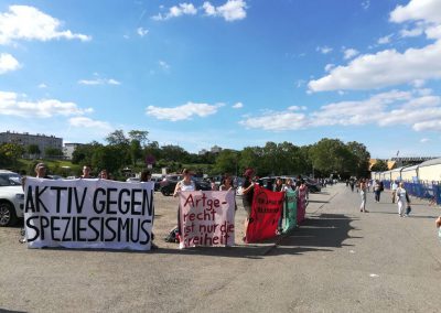 Protest gegen Zirkus Krone Frankfurt